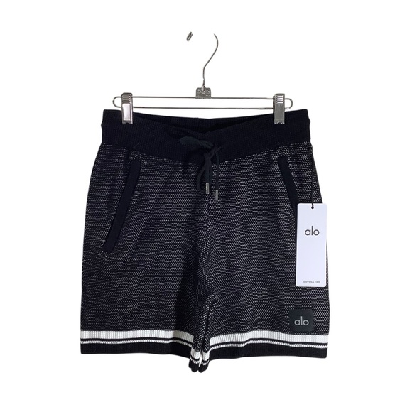 ALO Yoga Black Sweater Knit Athletic Shorts Basketball